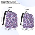 thumbnail image 4 of Daiia blue flower Skull colorful Vintage Canvas Backpack for Men and Women ,Hiking Backpack,Travel Laptop Bag for School,Large Capacity Backpack-, 4 of 8