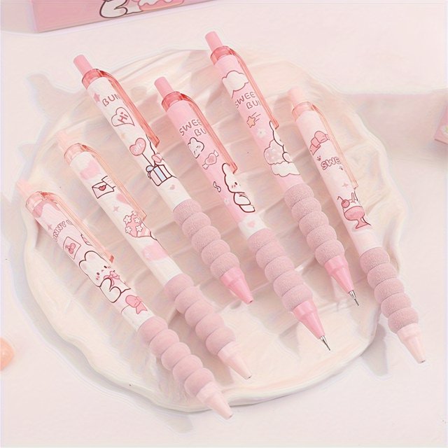 Random One Cloud Grip Automatic Pencil Fumi Little Rabbit High-value Pink Soft Sponge Sheath 0.5 Automatic Lead