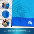 thumbnail image 3 of Sandproof Beach Blanket - Oversized 9'x7' XL Mat for Family | Waterproof, Quick-Dry Ripstop Nylon | Lightweight & Compact for Travel, Picnic, Camping w/ 4 Anchor Stakes & Carry Bag, 3 of 8