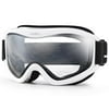Juli Ski Goggle/Snow Snowboard Goggles for Men, Women & Youth - 100% UV Protection Anti-Fog Dual Lens(White Frame+83% VLT Clear Lens)