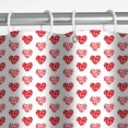 thumbnail image 6 of 72x72in Red Sweetheart Shower Curtain Pattern with Red and Pink Sweetheart Shower Curtain Bathroom Decorations Valentine Waterproof Polyester Fabric with Hooks, 6 of 6