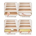 thumbnail image 5 of Yellow Gradient Stair Treads for Wooden Steps Indoor Runner Rug Carpet, Farm Plaid Buffalo Checkered Gingham 4 Pieces Peel and Stick Staircase Step Treads Covers Washable Throw Door Mats, 30"x8", 5 of 6