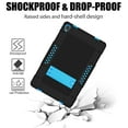 thumbnail image 4 of SOATUTO for Lenovo P11 Plus Case Shockproof Kids Friendly Case Built in Stand For Lenovo P11 Plus / P11 2021 Model TB-J606F TB-J606X TB-J616F - Black+Blue, 4 of 6