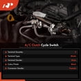 thumbnail image 2 of A-Premium A/C Clutch Cycle Switch [2 Pins] Compatible with Volvo 240 1993 2.3L, 940 1993-1995 2.3L, 960 1993-1995 2.9L, 2 of 5