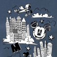 thumbnail image 3 of Disney - Mickey Mouse - Skyscraper, Airplanes, & Clouds Sketch - Juniors Fitted Graphic T-Shirt, 3 of 5