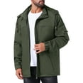 thumbnail image 5 of INSPIRE CHIC Men's Winter Warm Fleece Lined Thicken Hooded Work Parka Jacket XL Dark Green, 5 of 6