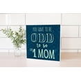 thumbnail image 2 of Have To Be Odd #1 Mom Blue Stars Hearts 10 x 10 Wood Tabletop Sign Plaque, 2 of 4
