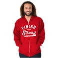 thumbnail image 3 of Finish Strong Bible Scripture Quote Zip Up Hoodie Men's Women's Brisco Brands S, 3 of 6
