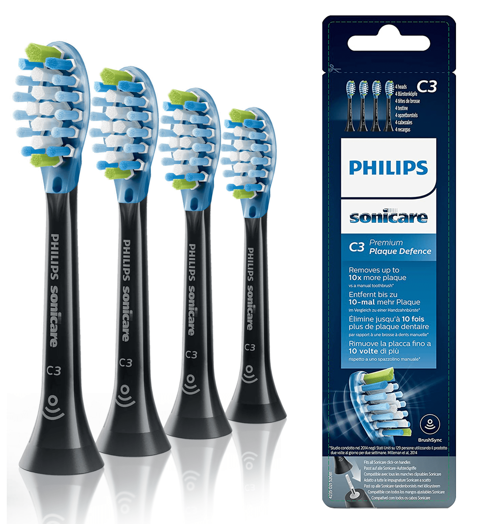 Genuine C3 Premium Plaque Control Replacement Toothbrush Heads