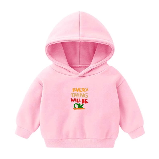 RXIRUCGD Chandail à Capuchon Décontracté à Manches Longues pour Fille et Garçon, Imprimé, Rose, Taille : 5 Ans