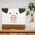 thumbnail image 2 of 2019 Desk Cartoon Calendar Wooden Frame for Home Study Office Tabletop Decoration(Pig), 2 of 8