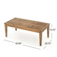 thumbnail image 3 of GDF Studio Savannah Outdoor Acacia Wood Coffee Table, Teak, 3 of 10