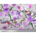 thumbnail image 2 of Soimoi Crepe Silk Fabric Flower & Leaves Watercolor Print Fabric by Yard 42 Inch Wide, 2 of 3