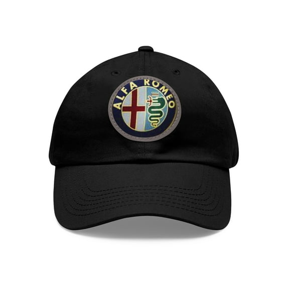 Alfa Romeo Dad Hat with Leather Patch (Round)
