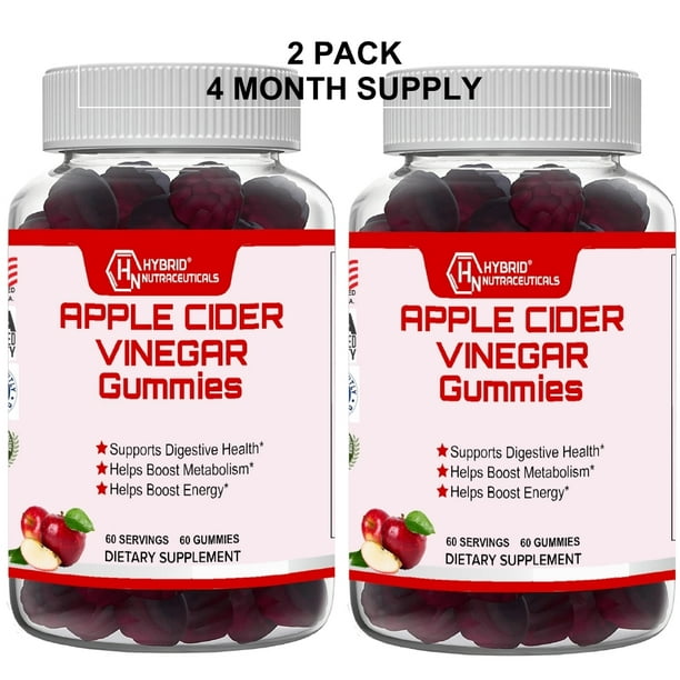 Apple Cider Vinegar Gummies NonGMO, Vegan, Folate, Vitamin B12