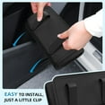 thumbnail image 3 of Car Trash Can, Leather Car Trash Bin Door Organizer with a Roll of Garbage Bag, Foldable Hanging Mini Cars Storage Must Have Essentials Interior Accessories(Black), 3 of 5