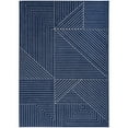 thumbnail image 3 of Calvin Klein  Balance Abstract Geometric Linear Area Rug 7' 10" x 9' 10" - Navy/Ivory, 3 of 5