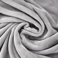 thumbnail image 7 of Exclusivo Mezcla Large Flannel Fleece Velvet Plush Throw Blanket - 50" x 70" (Light Grey), 7 of 7