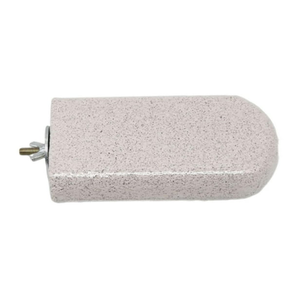 Plataforma de percha para pájaros, piedra para afilar picos, accesorios para jaulas, recortador de garras para patas Gris