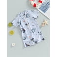 thumbnail image 5 of BemeyourBBs Toddler Baby Boy Girl One Piece Swimsuit Newborn Dinosaur Swimsuits Infant Bathing Suit UPF 50+ Rash Guard Zipper Swimwear Short Sleeve Summer Beachwear, 5 of 9