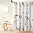 thumbnail image 6 of Marble Bathroom Shower Curtain,Taupe and White Fabric Shower Curtain with Hooks,Unique 3D Printing,Decorative Bathroom Accessories,Water Proof,Reinforced Metal Grommets,Long 72x84 Inches, 6 of 6