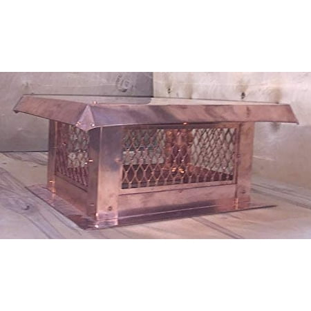 

Copper Top Mount Flat Roof Chimney Cap - 14 Height - 19 Width - 52 Length