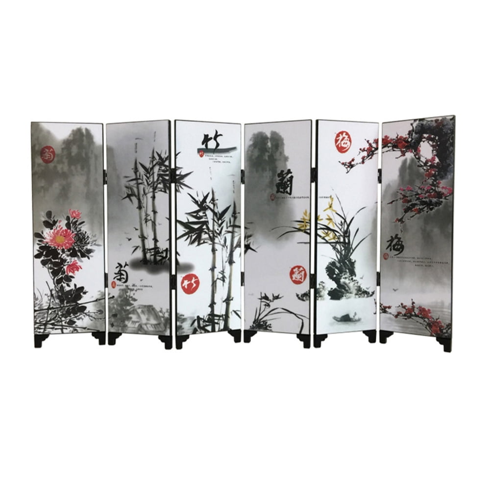 6 Panel Chinese Folding Divider Panel Home Partitions Room Screen