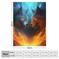 thumbnail image 4 of ARISTURING  Wolf Gifts Blanket, Fire and Ice Wolf Blanket, Cool Wolf Gifts, Wolf Gifts for Men Boy Wolf Lovers, Wolf Birthday Gifts, Wolf, Plush Novelty Wolf Stuff, Blue Red Fire, 4 of 6