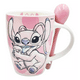 thumbnail image 2 of Set Tazas Stitch & Angel Disney Original Cerámica Con Cuchara, Color Rosa, Azul, 2 of 3