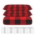thumbnail image 2 of 3 Pcs Soft Bedding Set, Includes 1 Duvet Cover with Zipper And 2 Pillow Shams,Buffalo Plaid Red Black Queen(90"×90"), 2 of 8