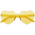 thumbnail image 2 of Paquete de 2 gafas de sol sin montura en forma de corazón para mujer, una pieza, translúcidas, 2 of 5