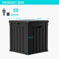 thumbnail image 3 of Magicshe 50-Gallon Weatherproof Resin Deck Box: UV Resistant, Lockable (Black), 3 of 18