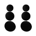 thumbnail image 2 of Pendientes redondos elegantes para mujer y niña, accesorio de joyería de aleación con forma de gota (negro), 2 of 2