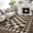 Black, variant on Modern Runner Rug for Hallway 2x6 Checkered Easy Jute Rug with Non-Slip Backing, Stain-Resistant Kitchen Runner, Washable Geometric Indoor Outdoor Rug for Laundry Entryway, Black Brown