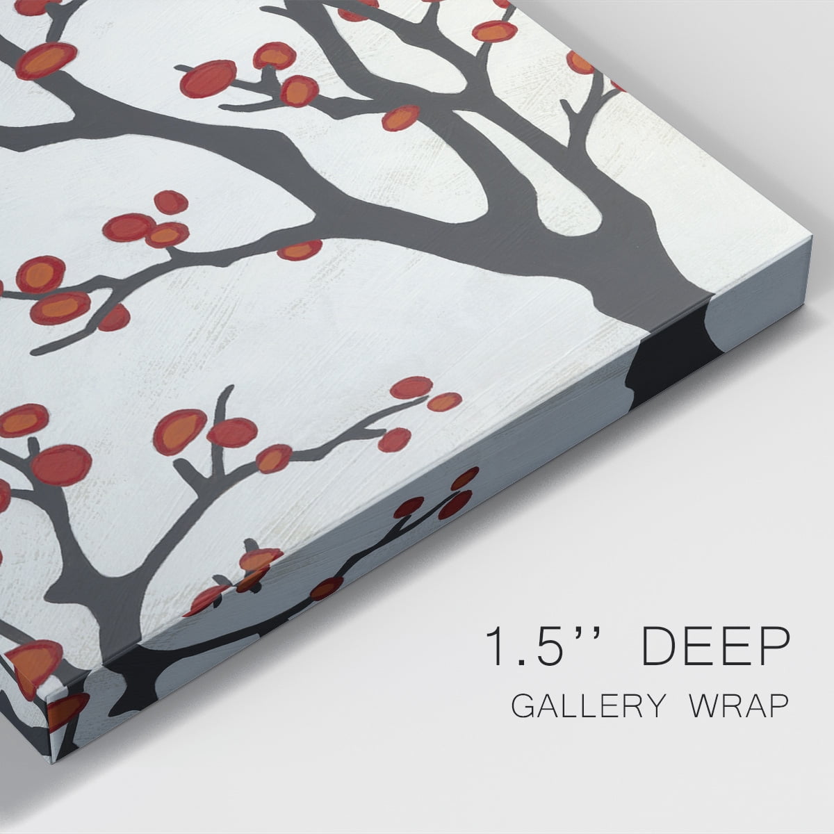Red Berry Branch II Premium Gallery Wrapped Canvas - Ready to Hang