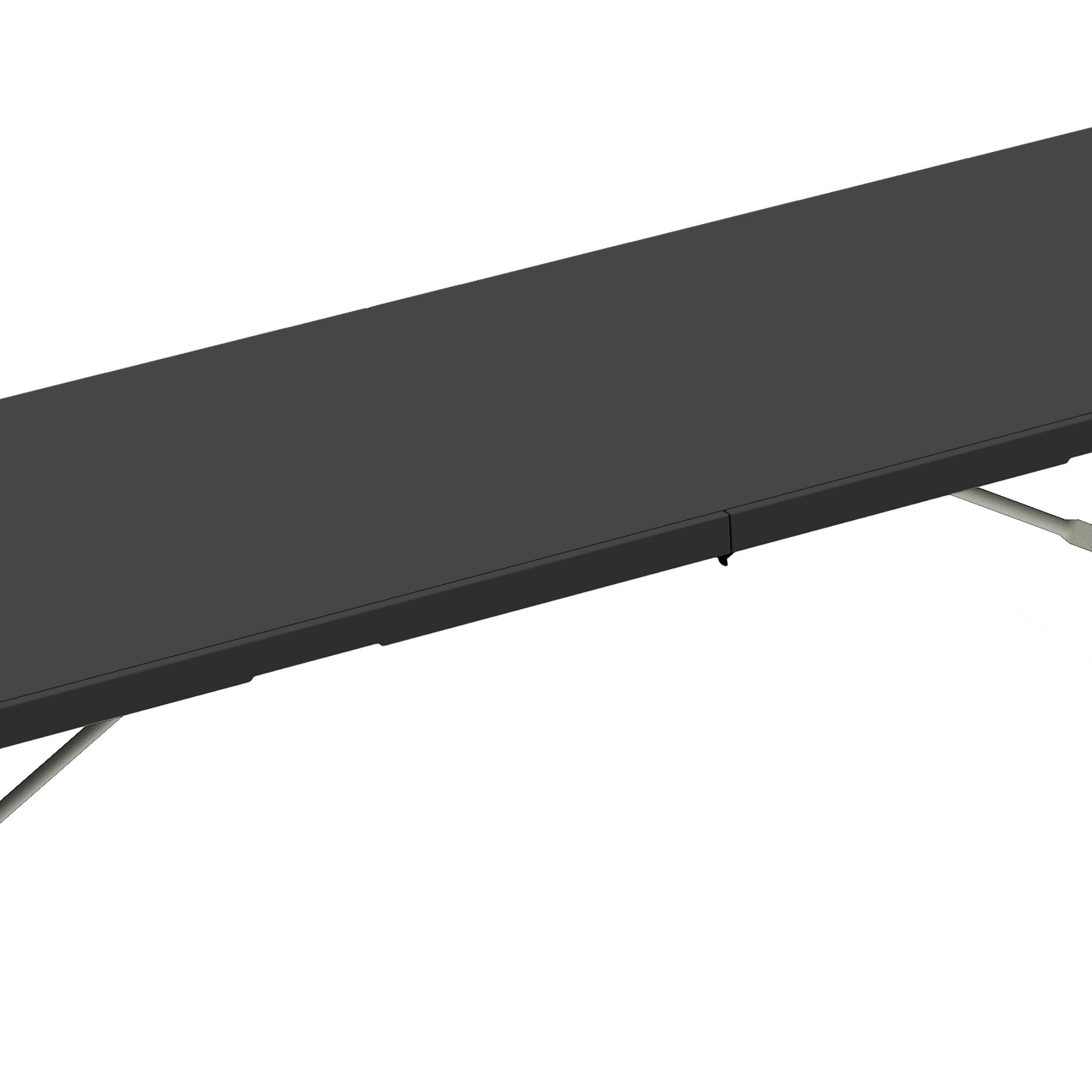 Uforic 8ft Outdoor Folding Picnic Table, HDPP Resin Top with Gray Powder-Coated Steel Legs, Black