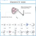 12PCS 20G Surgical Steel Nose Rings Studs Set CZ Moon Star Butterfly