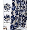 thumbnail image 3 of Blue Spring Floral Blackout Curtains for Bedroom Living Room Darkening Curtains 63 Inches Long Summer Botanical Flowers Window Curtain 2 Panels Set Insulated Window Treatment Grommet Drapes 42"x63", 3 of 9