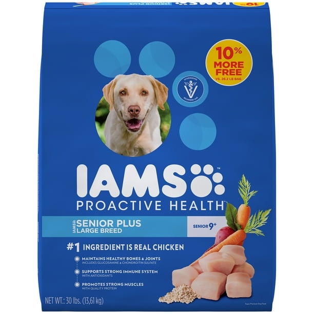 Iams Proactive Health Senior Plus Dry Dog Food for Large Dogs Chicken