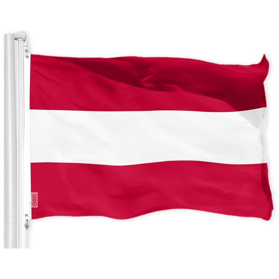 G128 Austria Austrian Flag | 3x5 feet | Printed 150D - Indoor/Outdoor, Vibrant Colors, Brass Grommets, Quality Polyester, Much Thicker More Durable Than 100D 75D Polyester