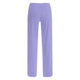 thumbnail image 5 of Women's Cotton Yoga Pants Lightweight Lounge Joggers with Pockets Drawstring Waist Casual Workout Running Beach Trousers Purple, 5 of 6