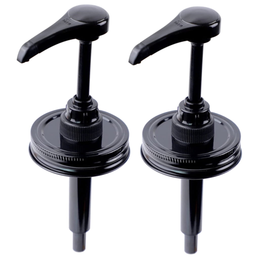 BESTYASH 2Pcs Syrup Pump Dispenser Plastic Pumps for Restaurant Use Black Color Material