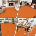 thumbnail image 6 of Orange Large Area Rugs for Bedroom Living Room, Soft Non Slip Carpet Bedside Rug, Pure Orange Rectangular Floor Cover Kitchen Accent Rug 6'x9' for Dining Room/Office, 6 of 9