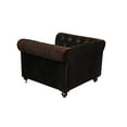 thumbnail image 2 of American Home Classic Claire 15" 1 Seat Velvet Sofa in Gold and Chocolate, 2 of 6