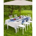 thumbnail image 4 of Fsddascl Blue Spring Floral Outdoor Tablecloth - 52x70 Inch Rectangle Dining Table Cover, Summer Botanical Wildflower Garden Waterproof Outdoor Table Cloth with Umbrella Hole & Zipper for Patio, 4 of 7
