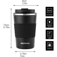 thumbnail image 2 of To Go Coffee Mug with Lid 13 oz Travel Mugs Insulated Coffee Cups Spill Proof Leak Proof Vacuum Stainless Steel for Hot Cold Drinks Women Men (Black), 2 of 4