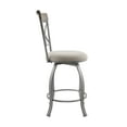thumbnail image 5 of Powell Roselyn 24" Indoor Round Metal Swivel Counter Stool, Pewter, 5 of 11