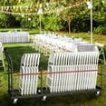 thumbnail image 6 of Vertical Multifunctional Folding Chair Cart, L-Shape Horizontal Placement Chair Cart,Heavy Metal Folding Chair Storage Rack for 35 Plastic Resin and 15 Wood Folding Chairs, 6 of 6