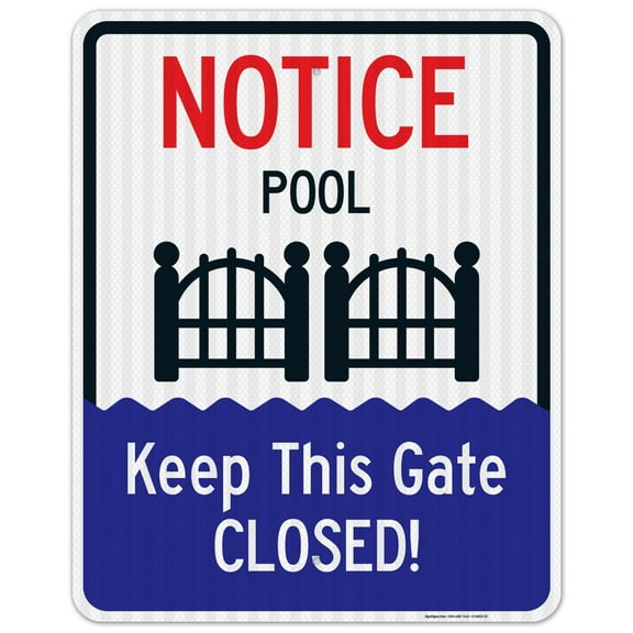 Keep This Gate Closed Sign, Pool Sign,