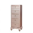 thumbnail image 2 of Bowery Hill Contemporary Wood Swivel Chest with Mirror in Rose Gold, 2 of 5